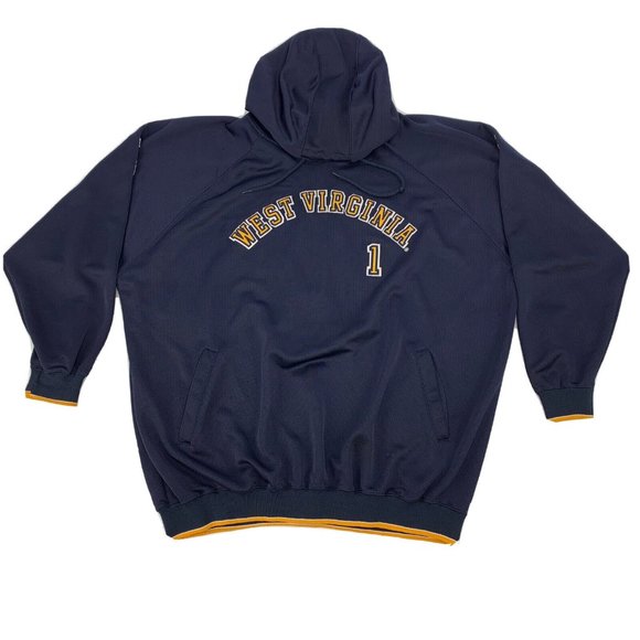 Men's Steve‎ And Barrys Long Sleeve Hoodie Blue XL West Virginia Mountaineers - Picture 1 of 11